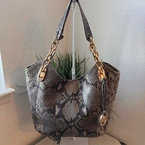 Michael Kors Snakeskin Python Tote/Hobo Bag